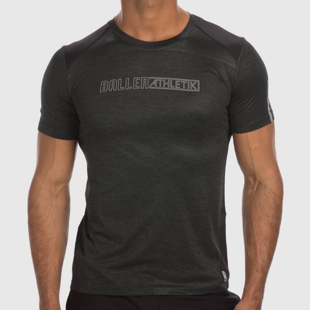 Baller Athletik Crew Neck Tee - Charcoal Grey for Men