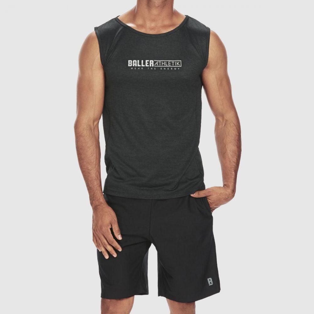 Baller Athletik Muscle Tank - Charcoal Grey for Men