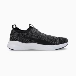 PUMA Men's Softride Rift Runlyn Knit - PUMA Black-Cool Dark Gray-Lemon Meringue