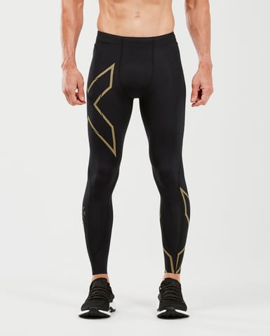 2XU Light Speed Comp Tight Black-Gold Reflector - Quick-Dry