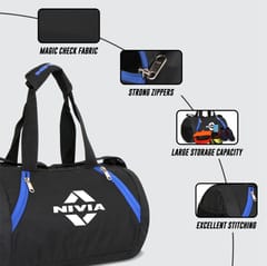 Nivia Beast Gym Bag -  BLACK/BLUE