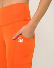 Kosha Yoga buttR Yoga Biker Shorts- Sunset Orange