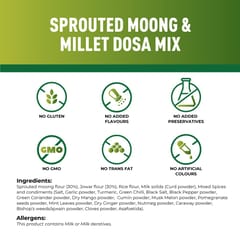 Foodstrong Sprouted Moong Dosa Mix Combo | Chilli Chat, Achari, Classic Salted and Chilli Garlic | 150g | Pack of 4