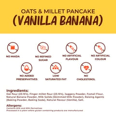 Foodstrong Oats and Millets Vanilla Banana Pancake Mix | 250g | Pack of 2