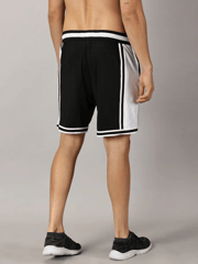 Defy Gravity Basketball Shorts for Men - Black and White