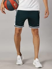 Defy Gravity Basketball Shorts for Men - Bottle Green