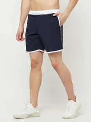 TRUEREVO 7" Shorts with Zipper Pocket Shorts for Men - Navy