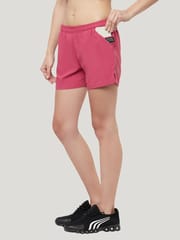 TRUEREVO 2-in-1 Sports Shorts with Phone Pocket 5" for Women - Wild Pink