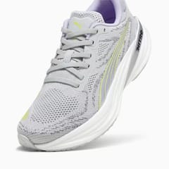 PUMA Women's Magnify NITRO 2 - Ash Gray-PUMA White-Yellow Burst-Vivid Violet