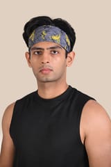 Endurace Unisex Running Head Band - Grey Printed