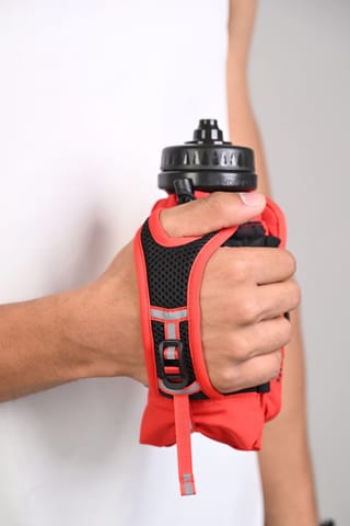 Endurace Handheld Flask with Phone Holder - Red