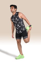 Endurace Men's Graphic Tank Top - Black & White