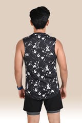 Endurace Men's Graphic Tank Top - Black & White