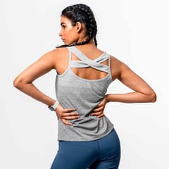 Baller Athletik Crossover Racerback - Grey for Women