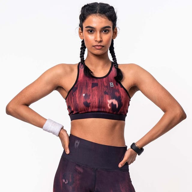 Baller Athletik Magnum Opus Sports Bra - Garnet for Women