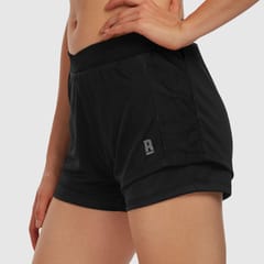 Baller Athletik V Waist Shorts - Black for Women