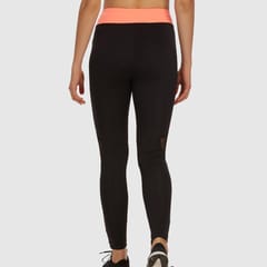 Baller Athletik V Waist Tights - Black and Coral for Women