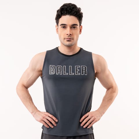 Baller Athletik The Baller Tank - Graphite for Men