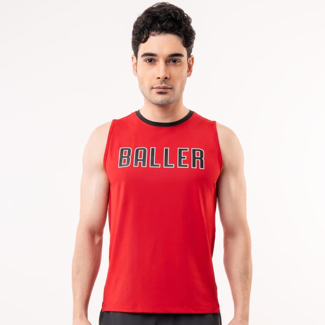 Baller Athletik The Baller Tank - Red for Men