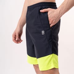 Baller Athletik Colourblock Shorts - Blue and Lime for Men