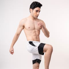 Baller Athletik Colourblock Shorts - Black and White for Men