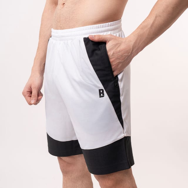 Baller Athletik Colourblock Shorts - Black and White for Men