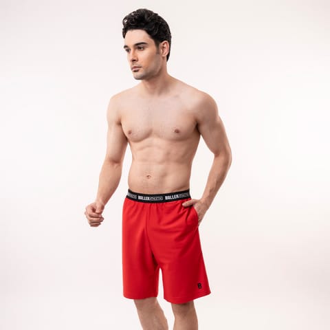 Baller Athletik Fitness Shorts - Flame Red for Men