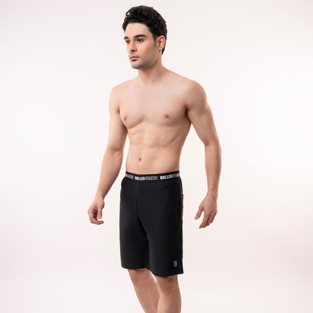 Baller Athletik Fitness Shorts - Black for Men